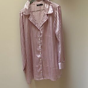 Pink Striped Button-Up Shirt